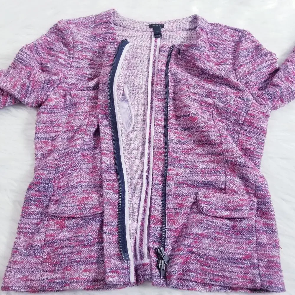 J. Crew Micro-Tweed Poppy Jacket
